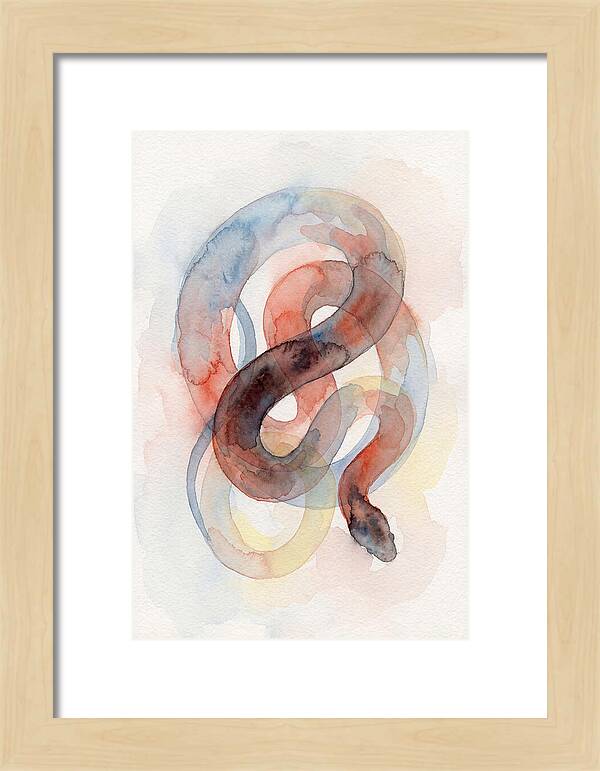 King Snake Watercolor Elegance
