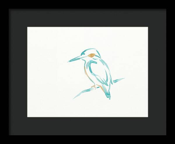 Kingfisher In Minimalist Style
