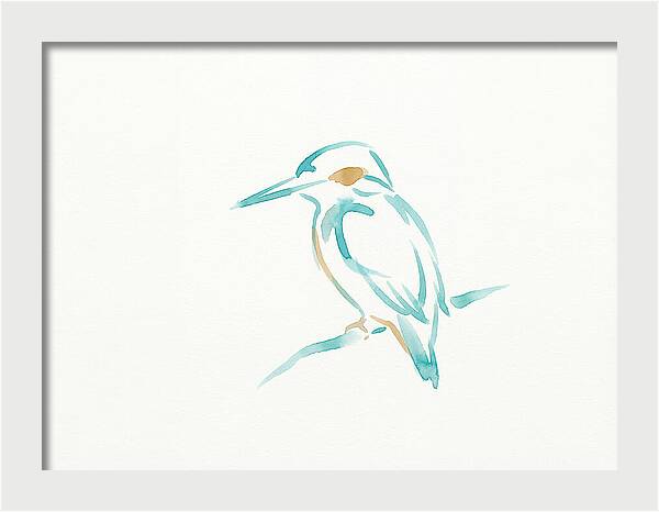 Kingfisher In Minimalist Style