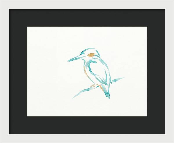 Kingfisher In Minimalist Style