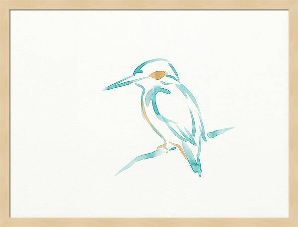 Kingfisher In Minimalist Style
