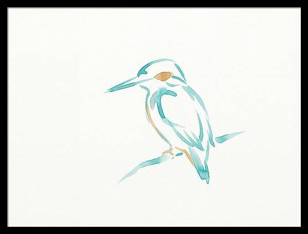 Kingfisher In Minimalist Style