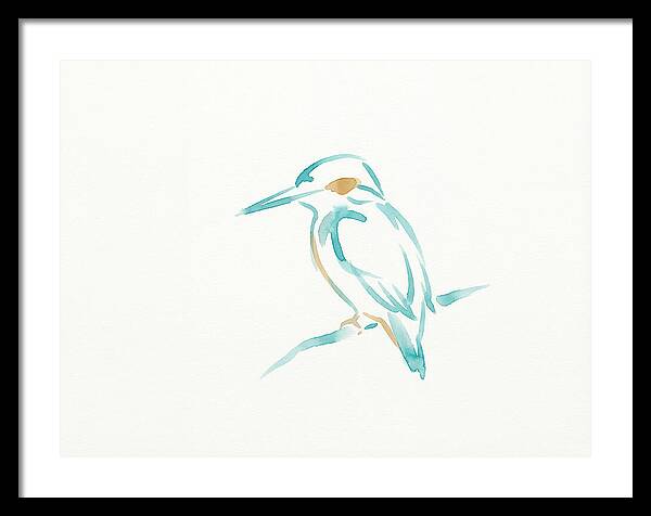Kingfisher In Minimalist Style
