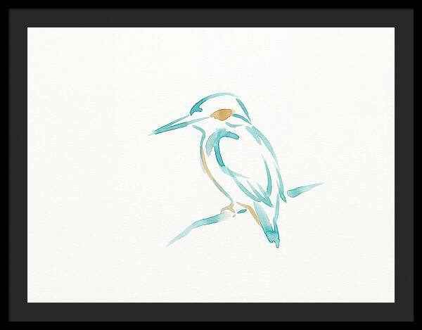 Kingfisher In Minimalist Style