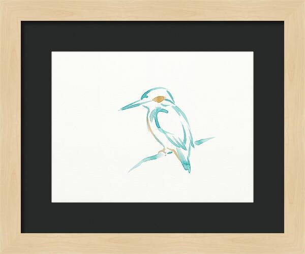 Kingfisher In Minimalist Style