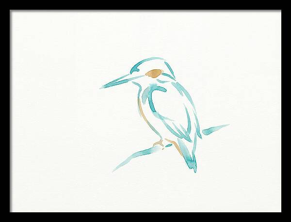 Kingfisher In Minimalist Style