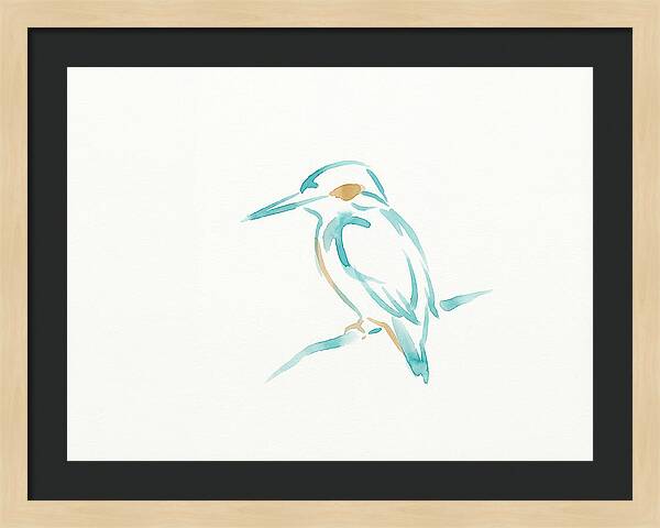 Kingfisher In Minimalist Style