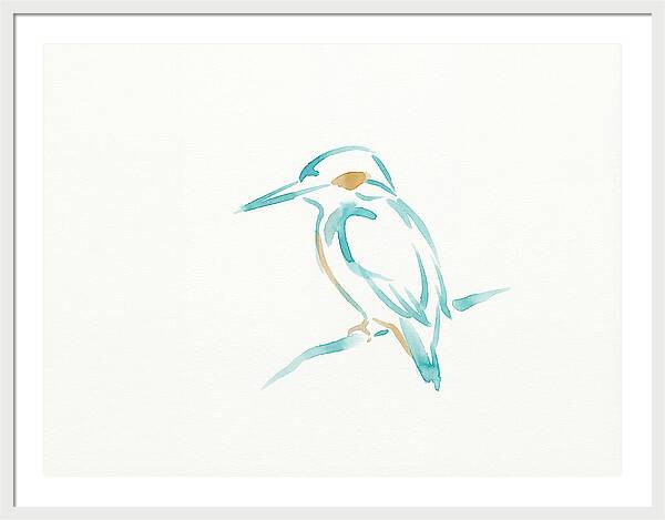 Kingfisher In Minimalist Style
