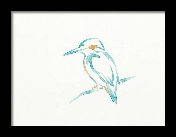 Kingfisher In Minimalist Style