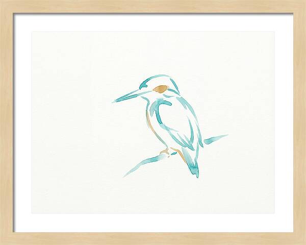 Kingfisher In Minimalist Style