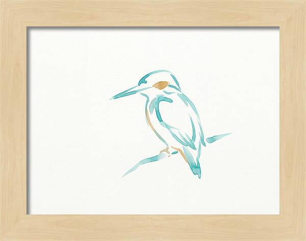 Kingfisher In Minimalist Style