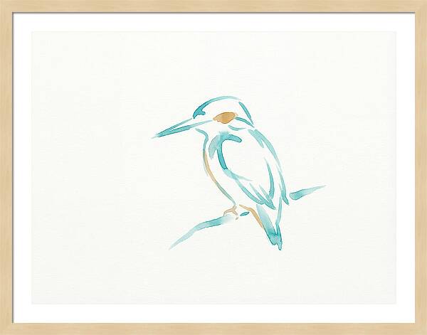 Kingfisher In Minimalist Style