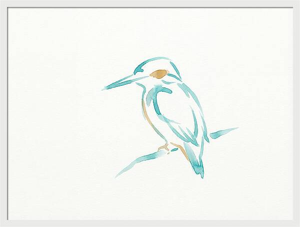 Kingfisher In Minimalist Style