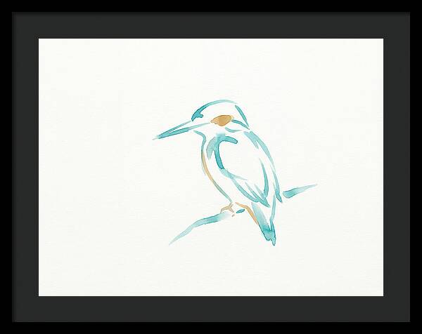 Kingfisher In Minimalist Style