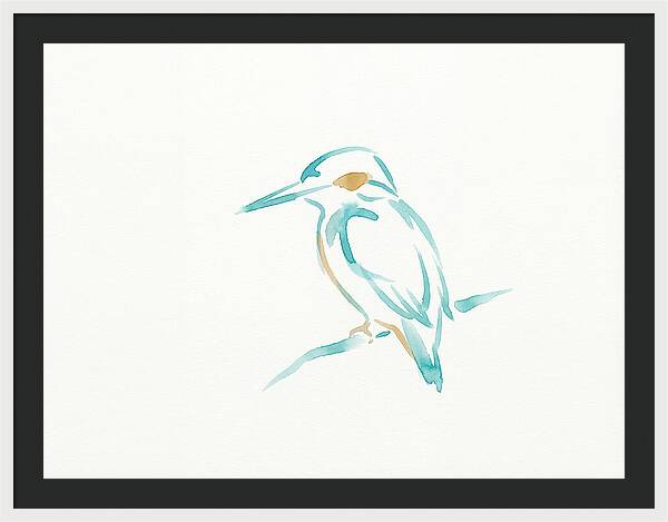 Kingfisher In Minimalist Style