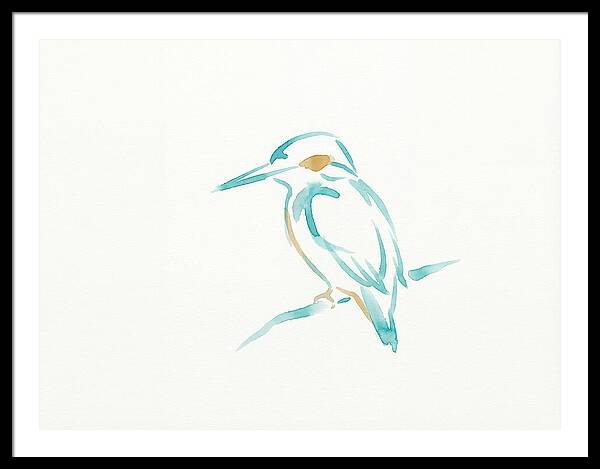 Kingfisher In Minimalist Style