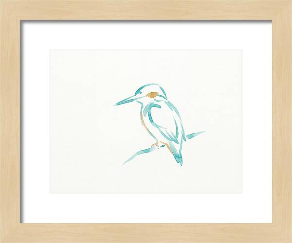 Kingfisher In Minimalist Style