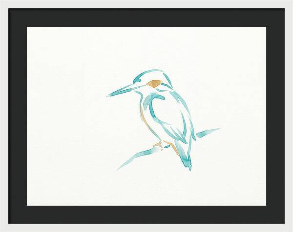 Kingfisher In Minimalist Style
