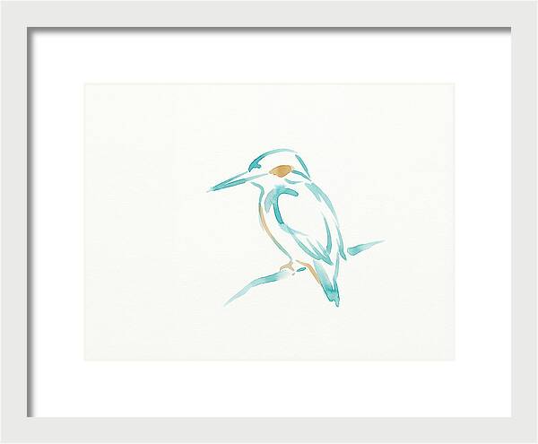 Kingfisher In Minimalist Style