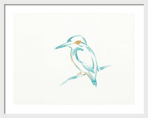 Kingfisher In Minimalist Style