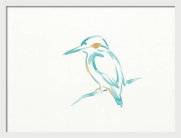 Kingfisher In Minimalist Style