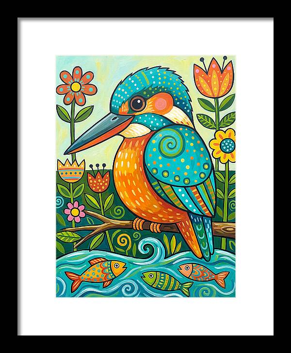 Kingfisher In Vibrant Nature