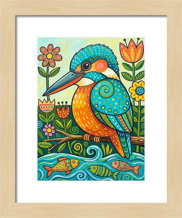 Kingfisher In Vibrant Nature