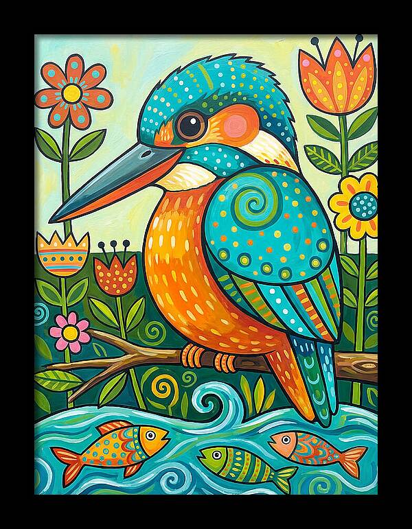 Kingfisher In Vibrant Nature