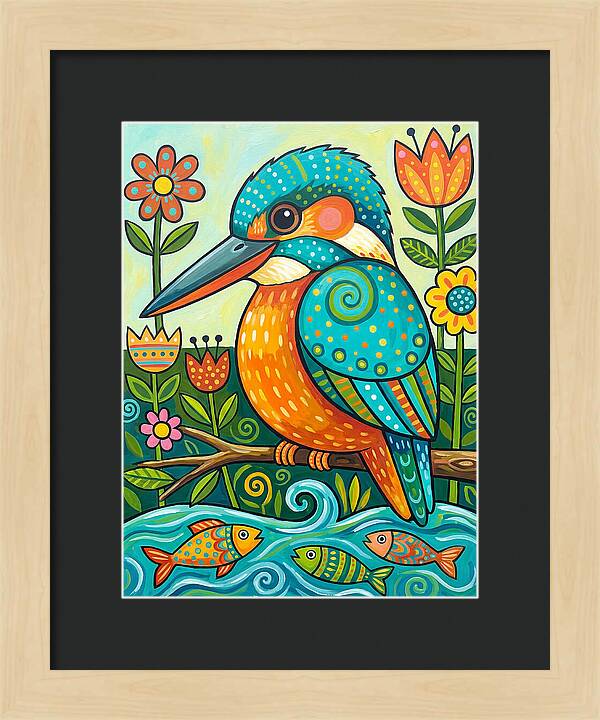 Kingfisher In Vibrant Nature