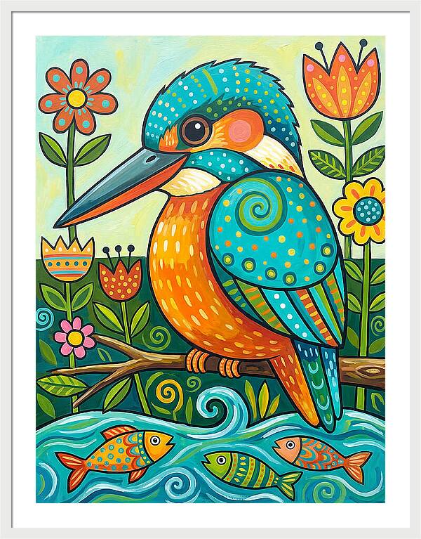 Kingfisher In Vibrant Nature