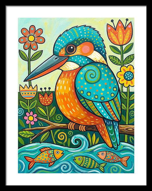 Kingfisher In Vibrant Nature