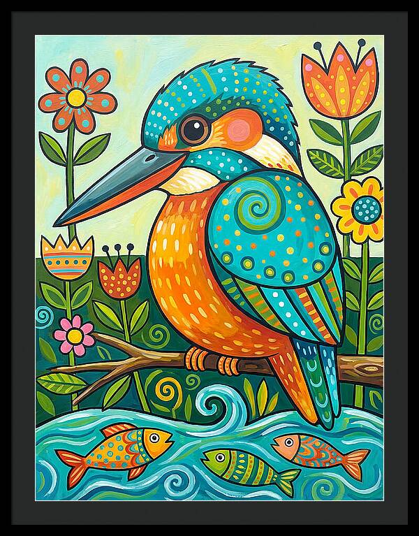 Kingfisher In Vibrant Nature