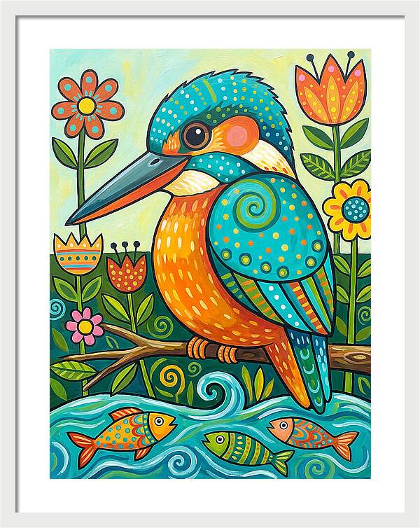 Kingfisher In Vibrant Nature