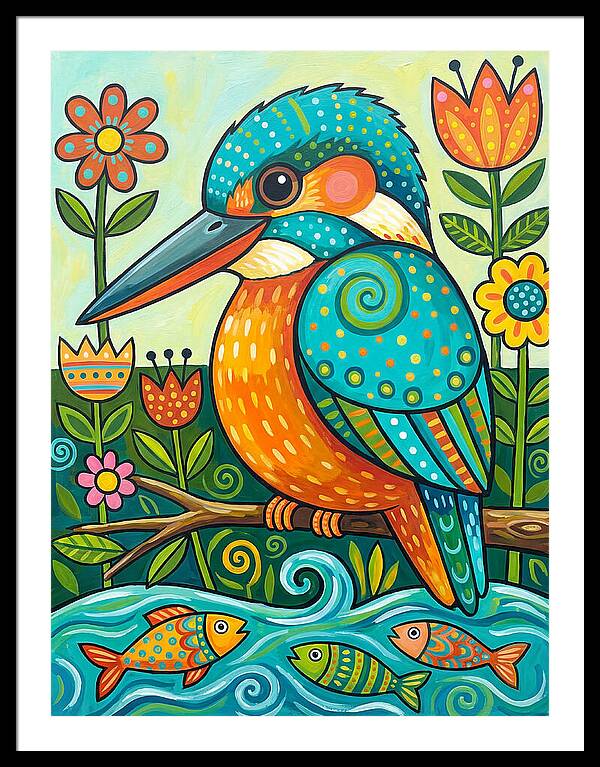 Kingfisher In Vibrant Nature