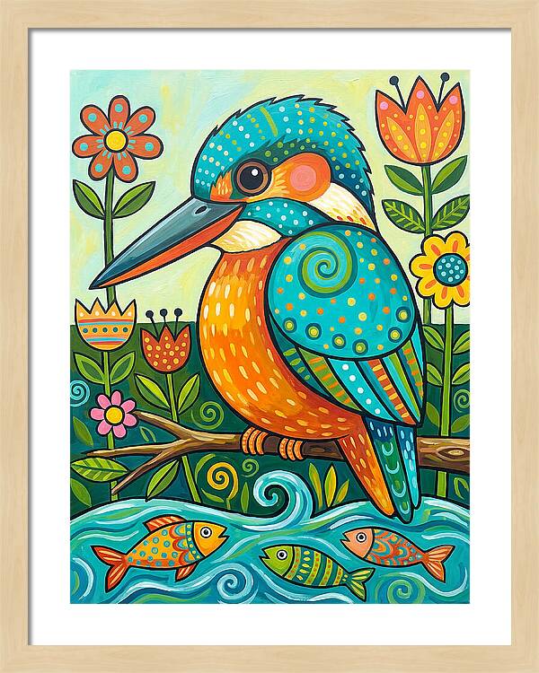 Kingfisher In Vibrant Nature