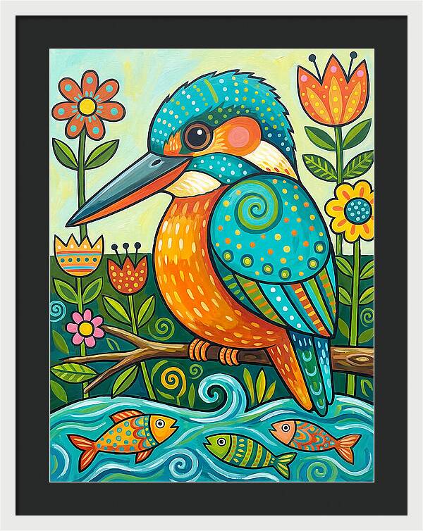 Kingfisher In Vibrant Nature