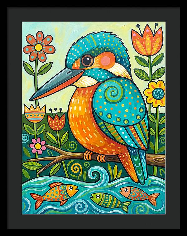 Kingfisher In Vibrant Nature