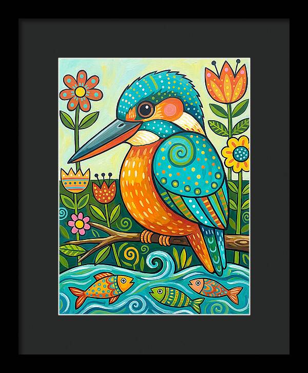 Kingfisher In Vibrant Nature