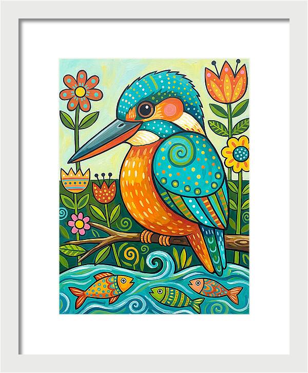 Kingfisher In Vibrant Nature