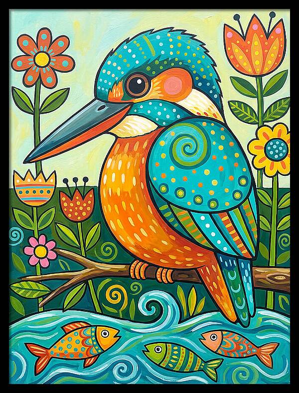 Kingfisher In Vibrant Nature