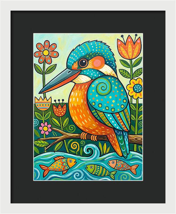 Kingfisher In Vibrant Nature