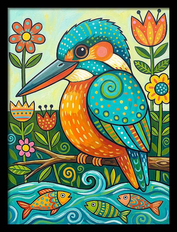 Kingfisher In Vibrant Nature