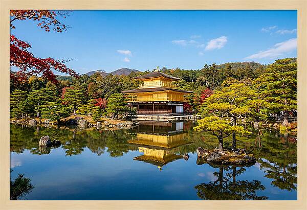 Kinkakuji Reflected In Tranquil Waters