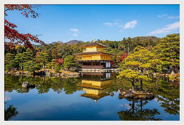 Kinkakuji Reflected In Tranquil Waters