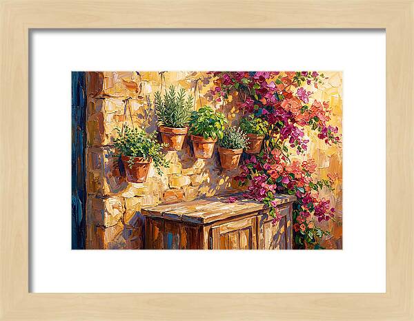 Kitchen Herbs In A Mediterranean Setting