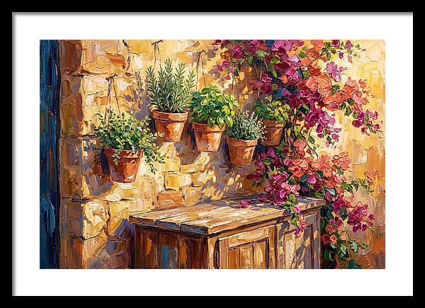 Kitchen Herbs In A Mediterranean Setting