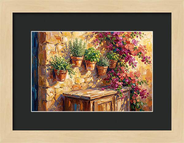 Kitchen Herbs In A Mediterranean Setting