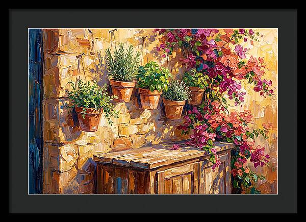 Kitchen Herbs In A Mediterranean Setting