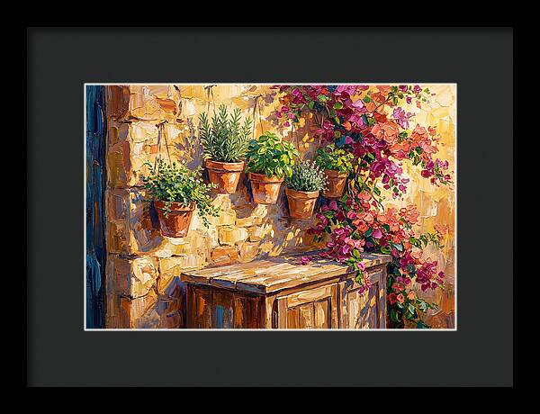 Kitchen Herbs In A Mediterranean Setting