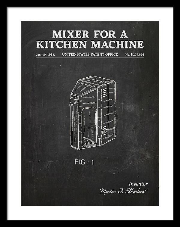 Kitchen Mixer Chalkboard Patent Usd279856s